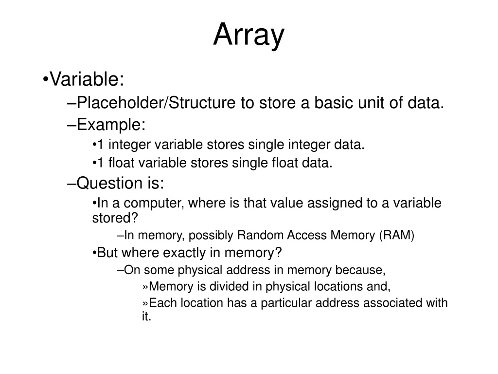 array