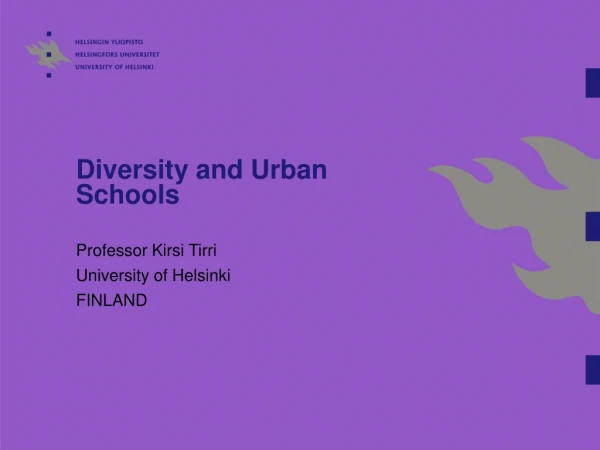 Diversity and Urban Schools
