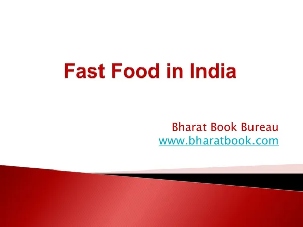 Fast Food in India
