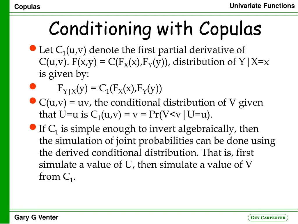 conditioning with copulas