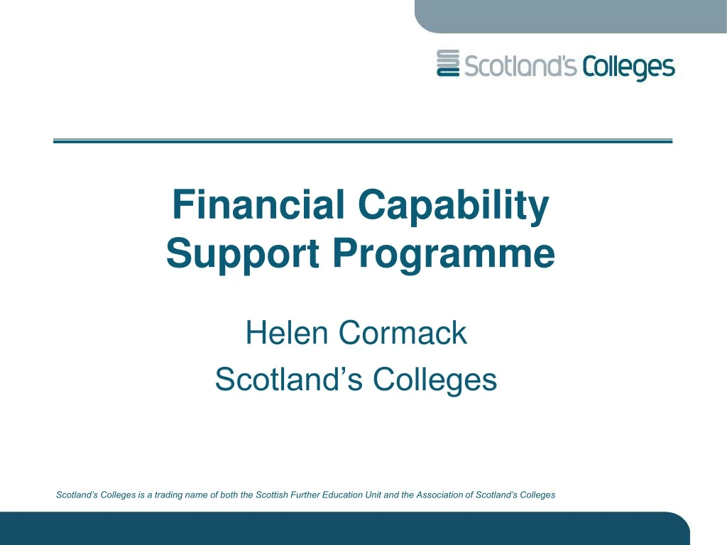 financial capability support programme