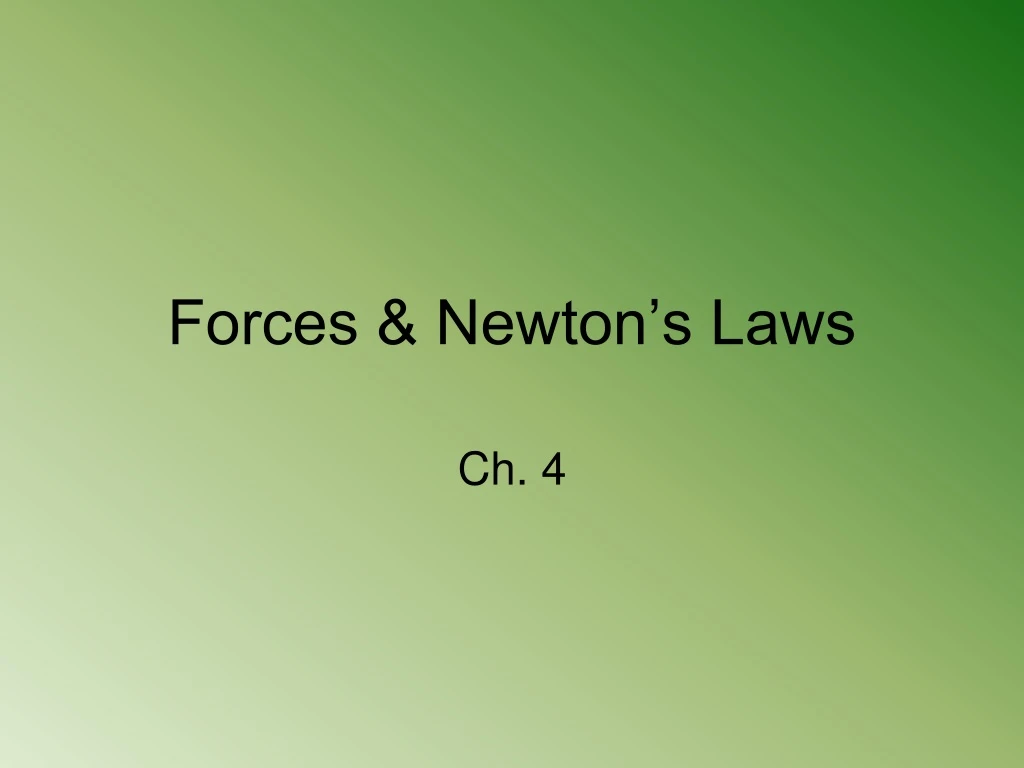 forces newton s laws