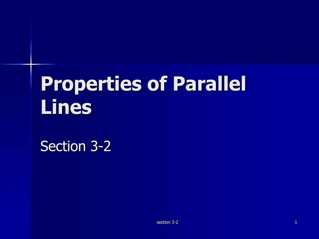 properties of parallel lines