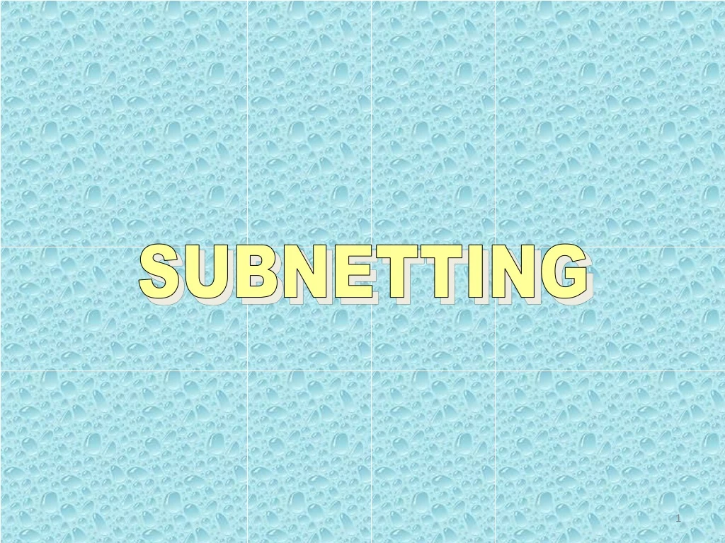 subnetting