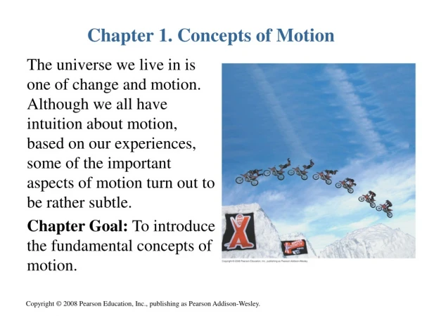 Chapter 1. Concepts of Motion