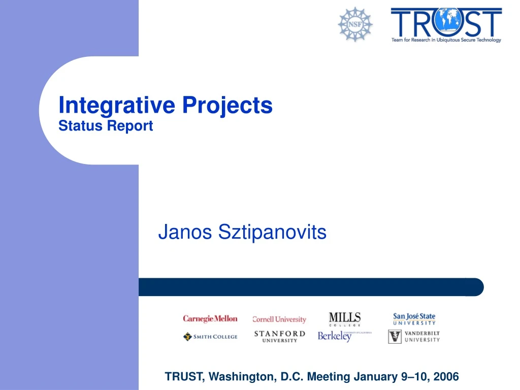 integrative projects status report