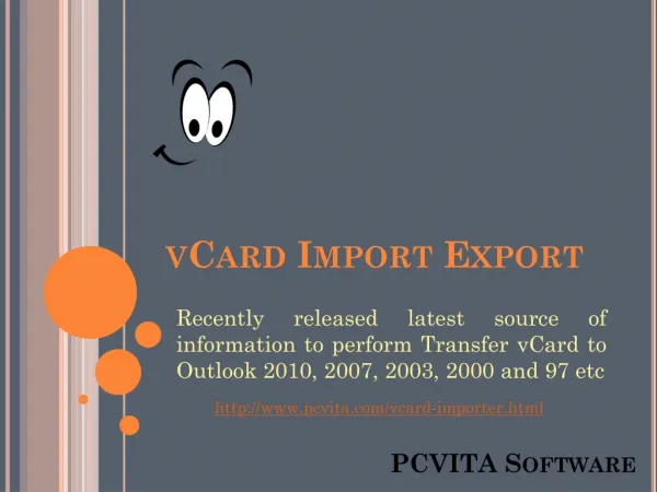 Transfer vCard to Outlook