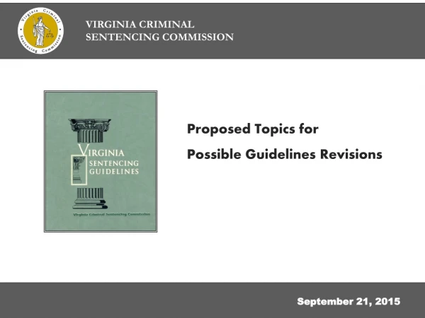 Proposed Topics for Possible Guidelines Revisions