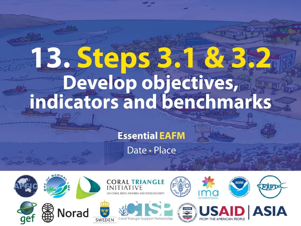 13 steps 3 1 3 2 develop objectives indicators