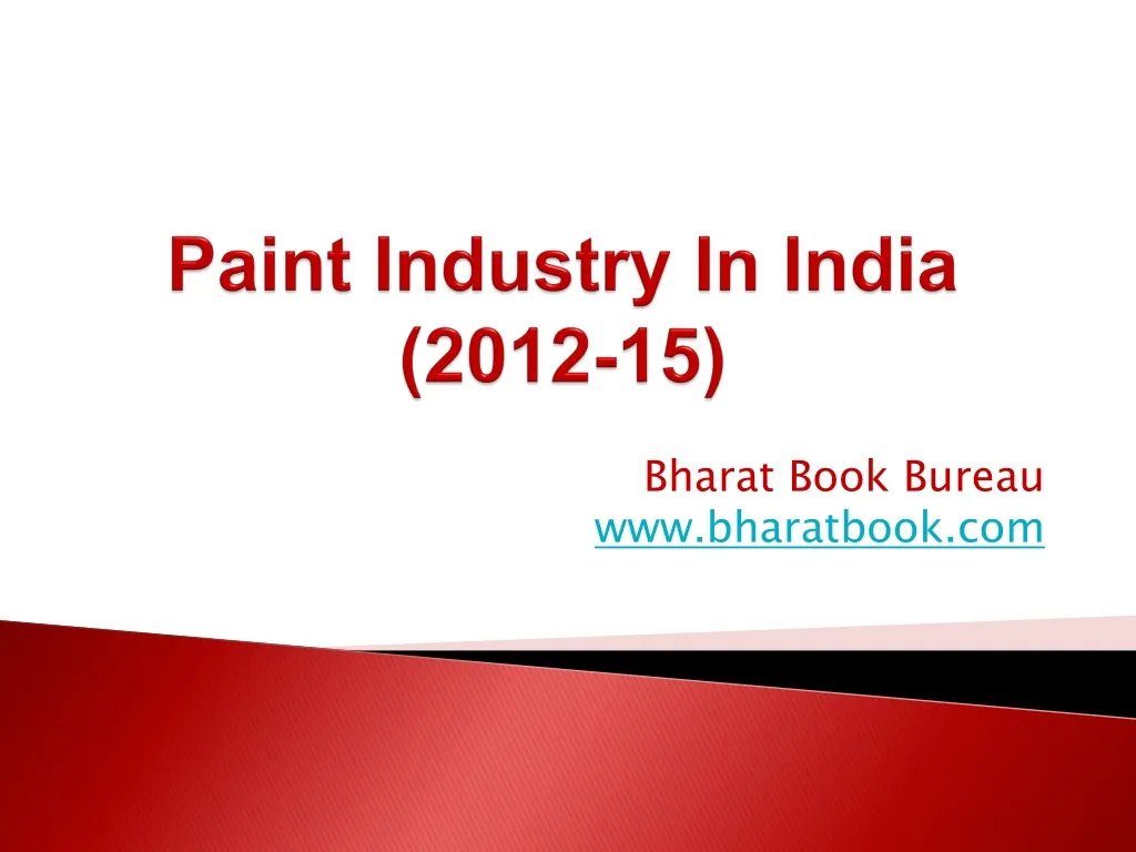 paint industry in india 2012 15