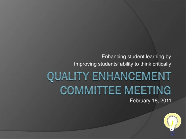 Quality Enhancement Committee Meeting