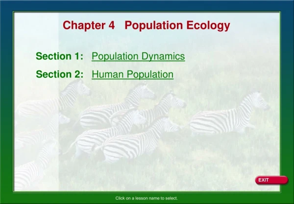 Chapter 4 Population Ecology