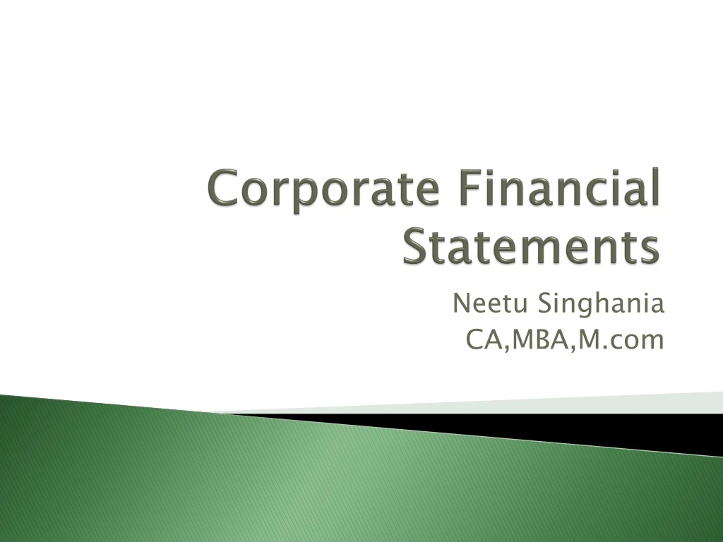 corporate financial statements