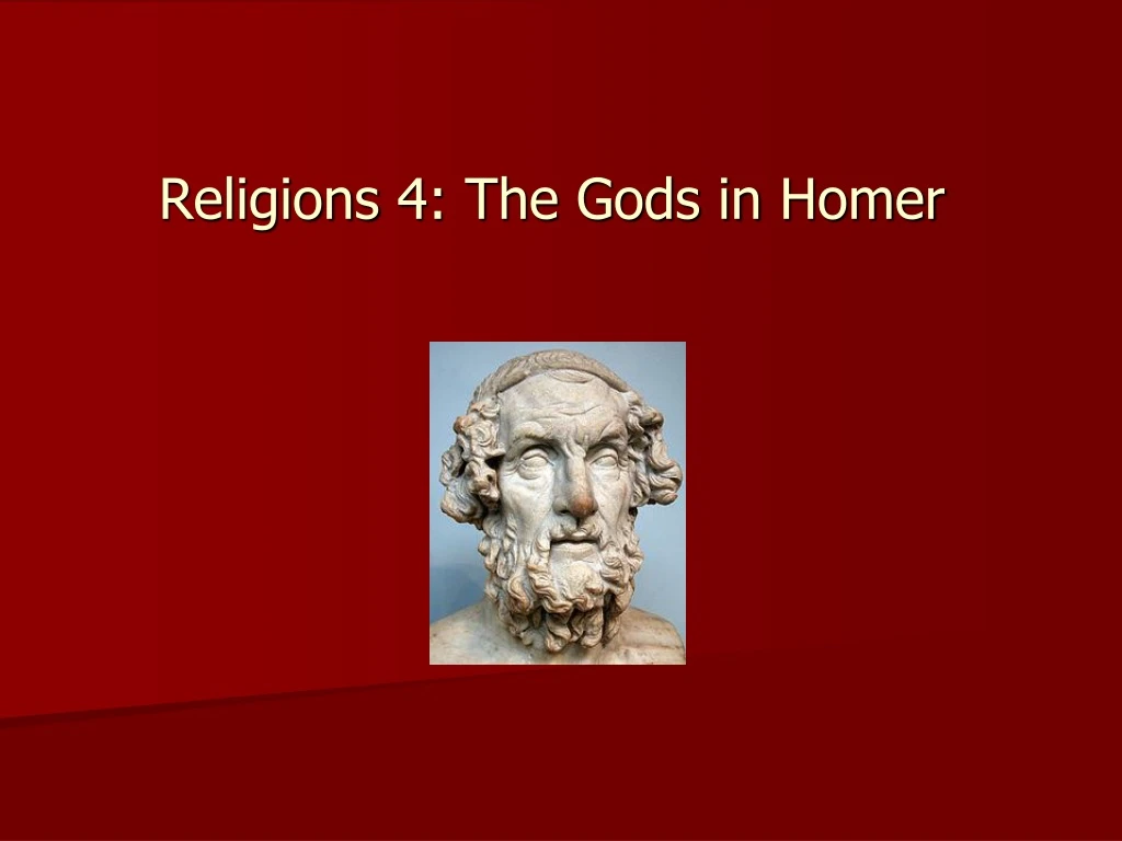 religions 4 the gods in homer