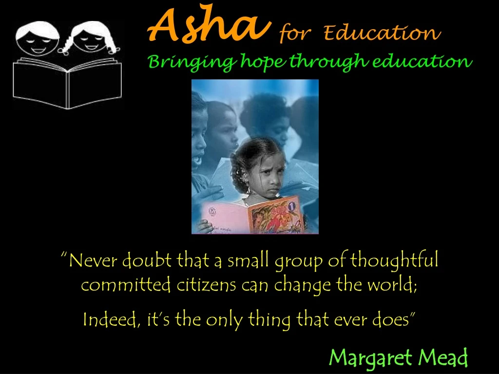 asha for education bringing hope through education