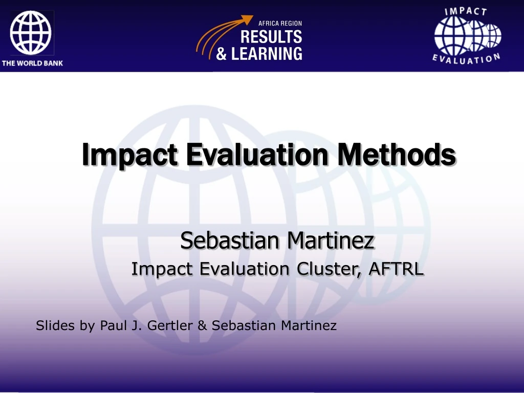 impact evaluation methods