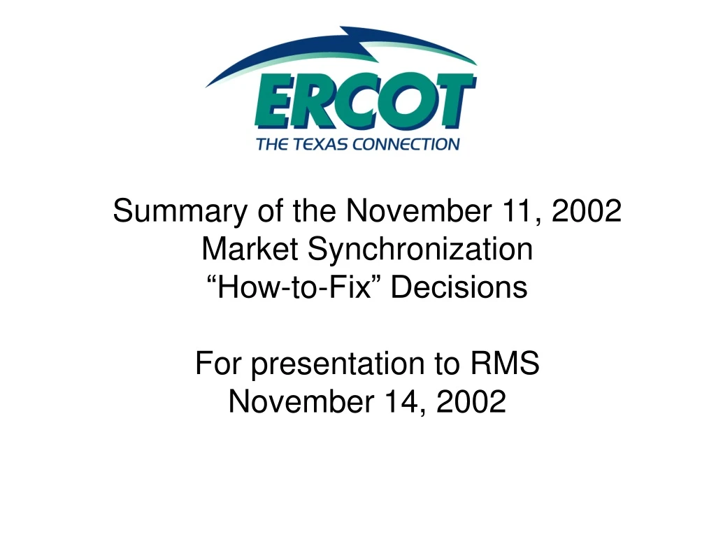 summary of the november 11 2002 market