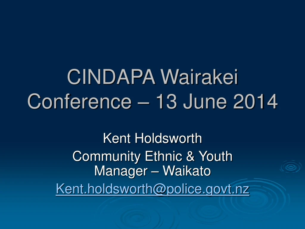 cindapa wairakei conference 13 june 2014