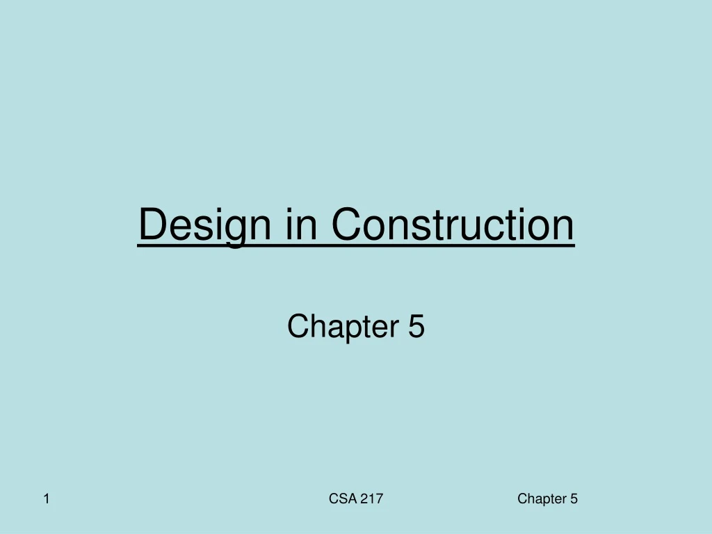 design in construction