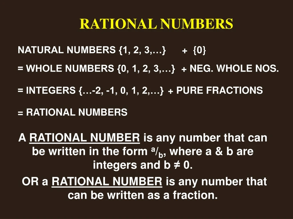 rational numbers