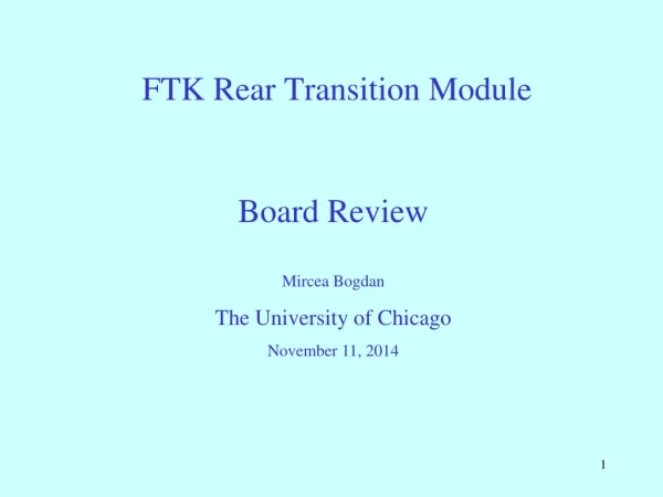 FTK Rear Transition Module