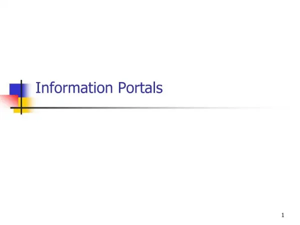 Information Portals
