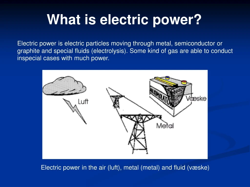 what is electric power