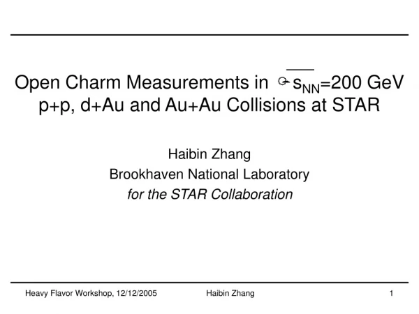 Open Charm Measurements in ? s NN =200 GeV p+p, d+Au and Au+Au Collisions at STAR