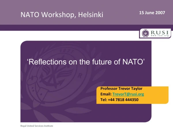 NATO Workshop, Helsinki