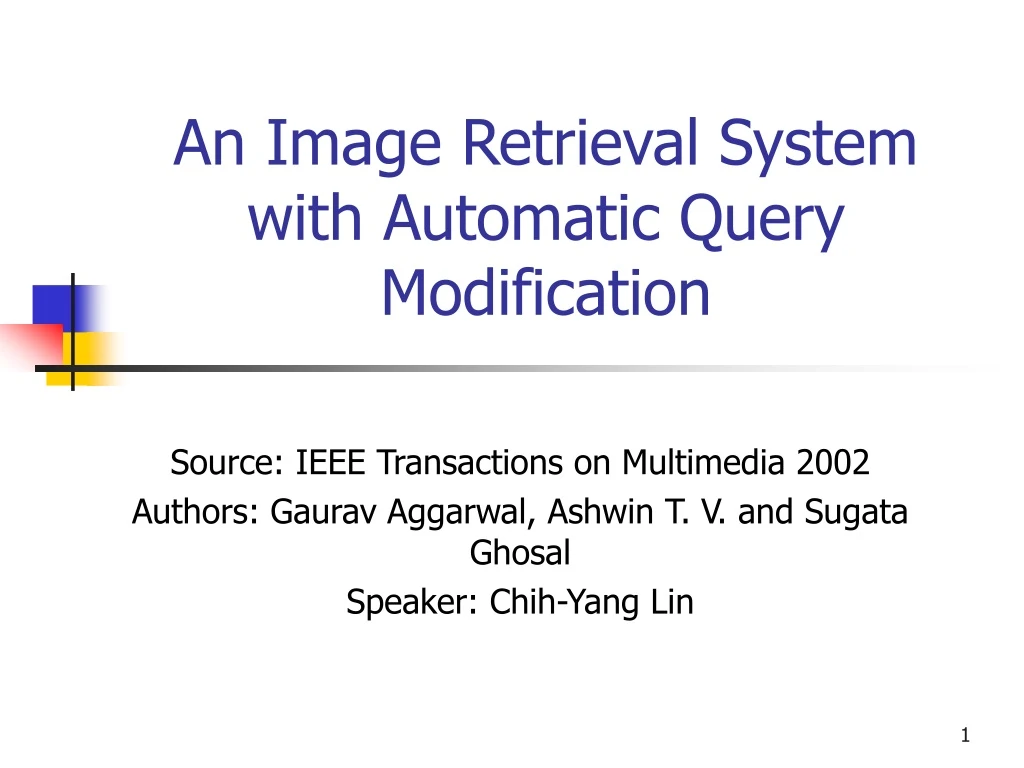 an image retrieval system with automatic query modification