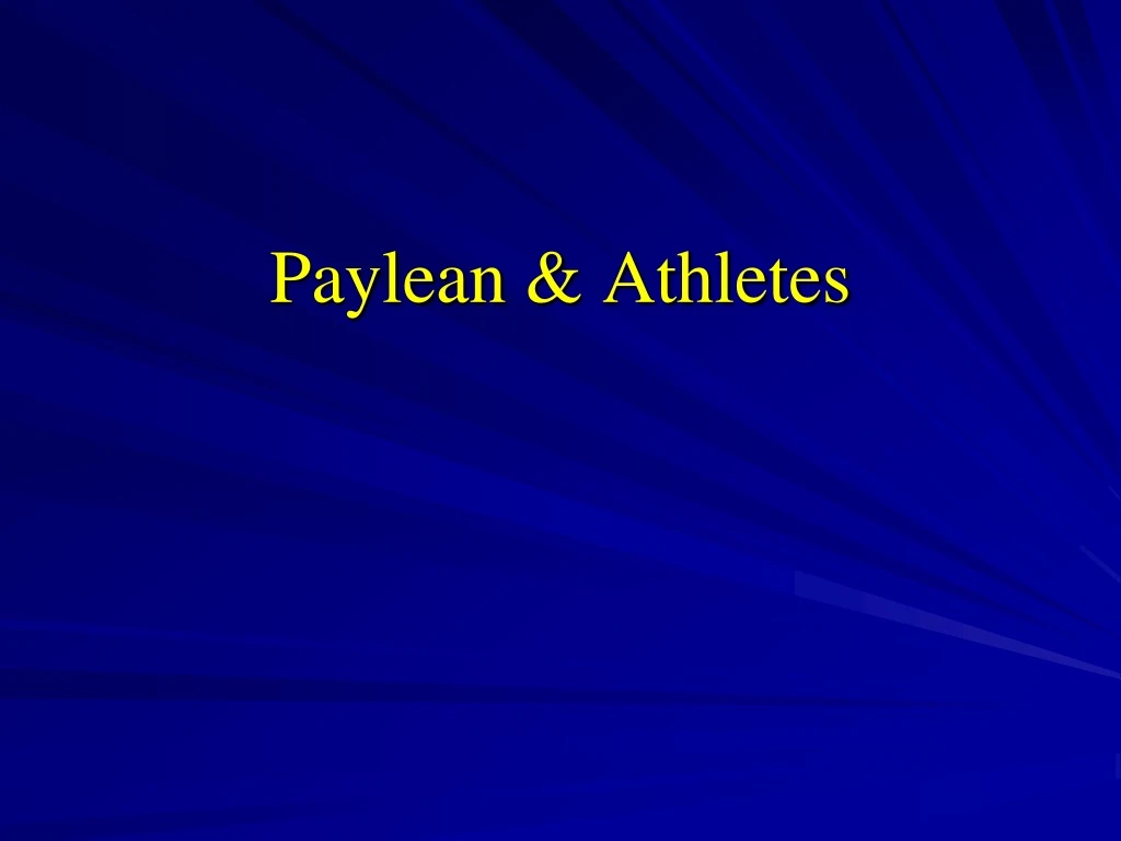 paylean athletes