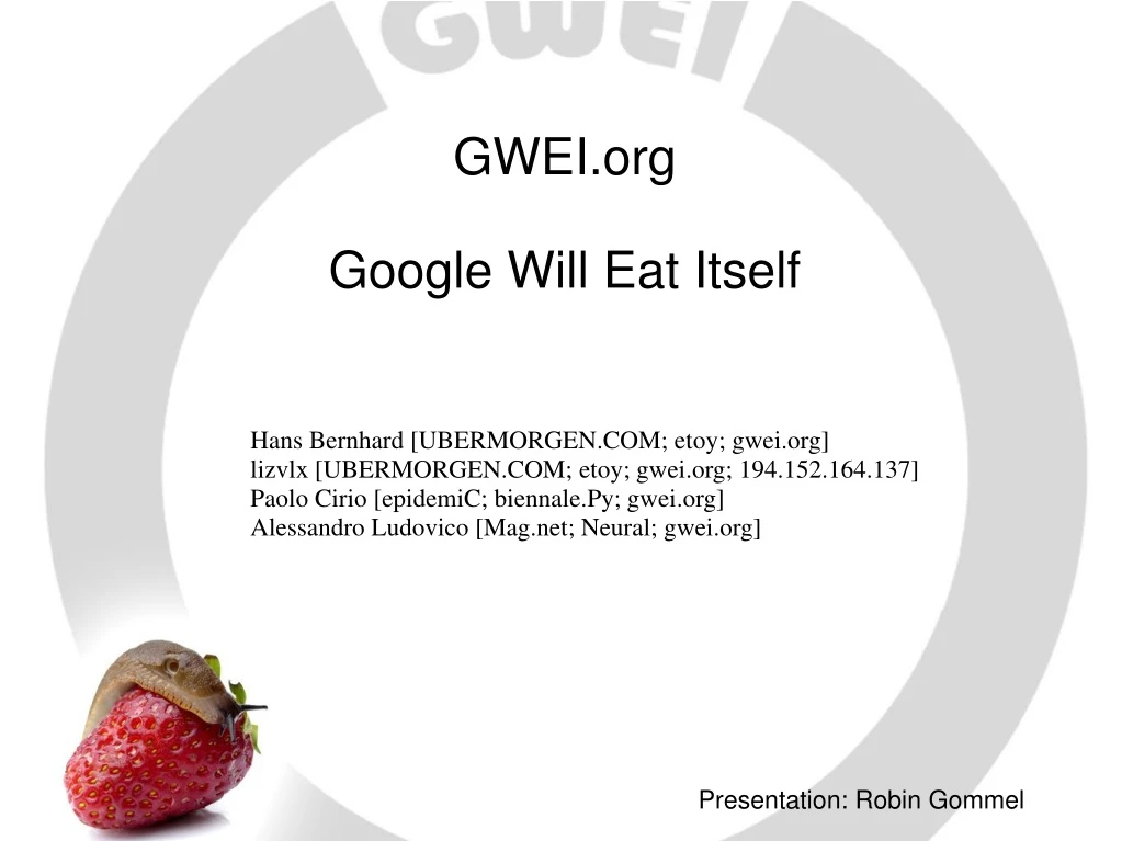 gwei org google will eat itself