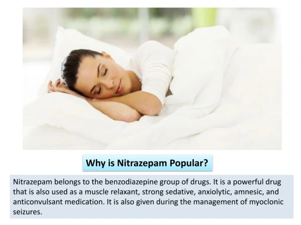 Nitrazepam Tablets Online to Treat Disabling Anxiety & Insomnia