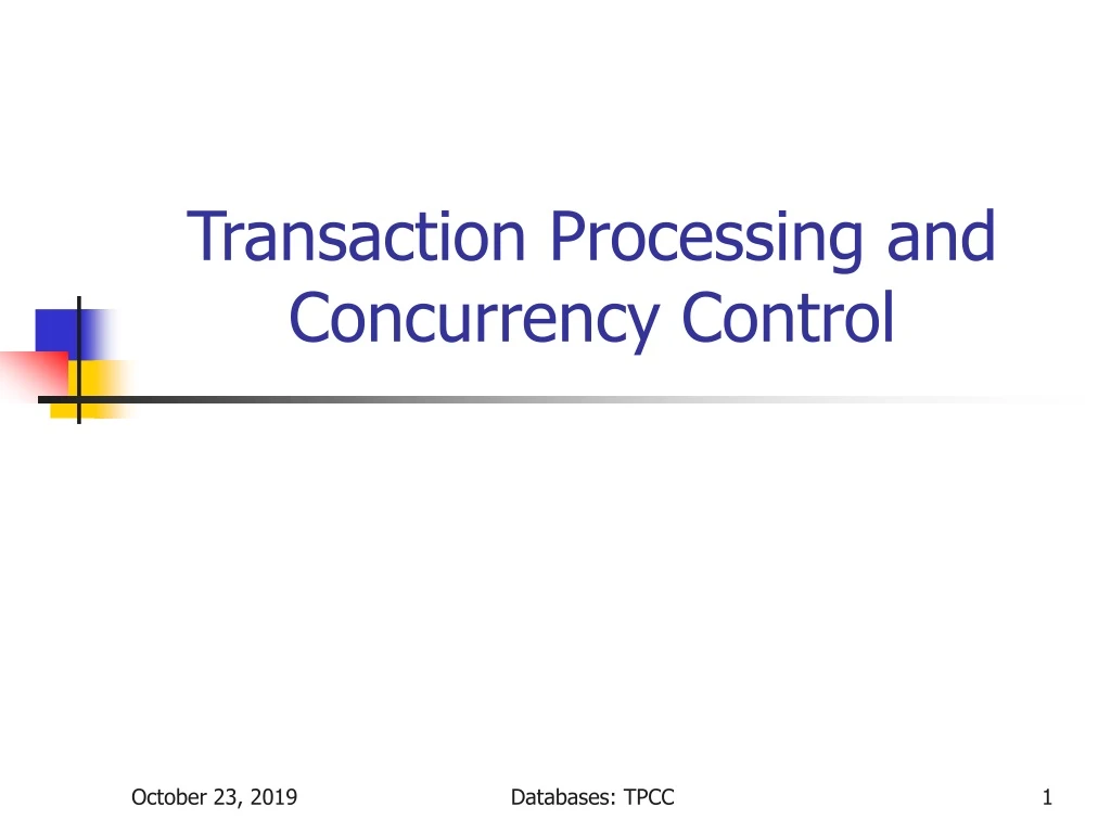 transaction processing and concurrency control