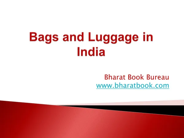 Bags and Luggage in India