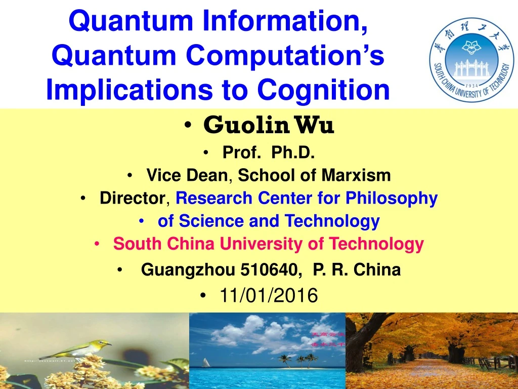 quantum information quantum computation s implications to cognition