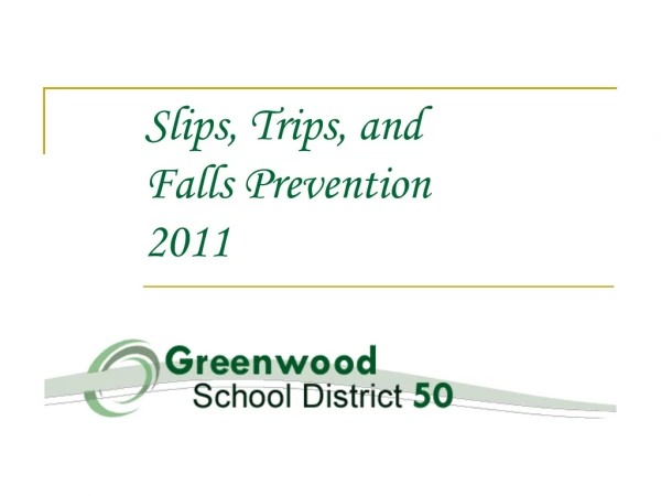 Slips, Trips, and Falls Prevention 2011