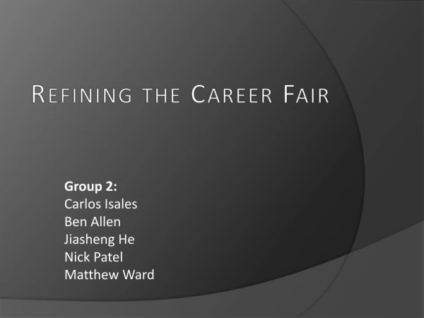 Refining the Career Fair