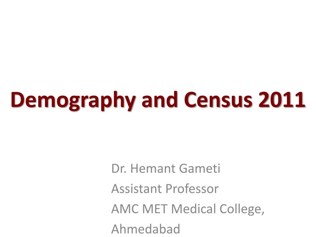 demography and census 2011