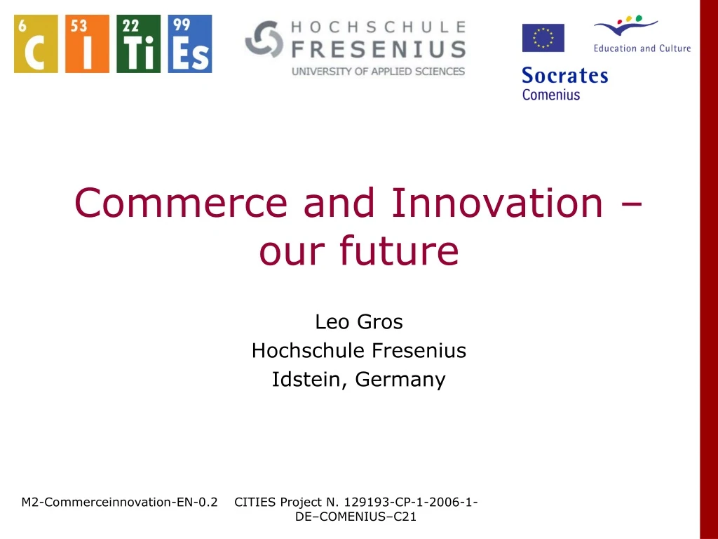 commerce and innovation our future