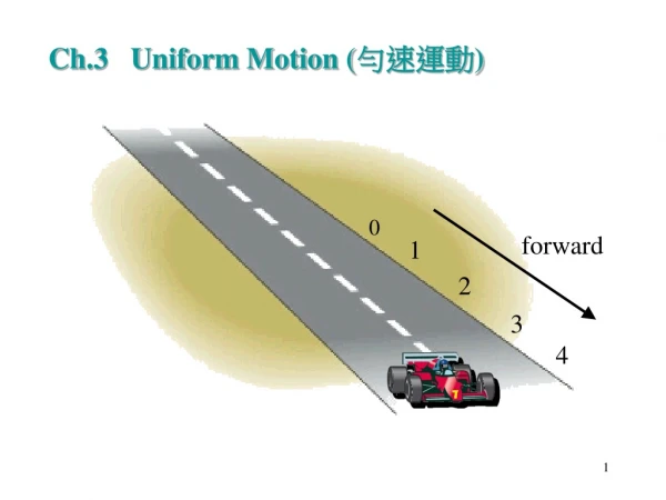 Ch.3 Uniform Motion ( 勻速運動 )