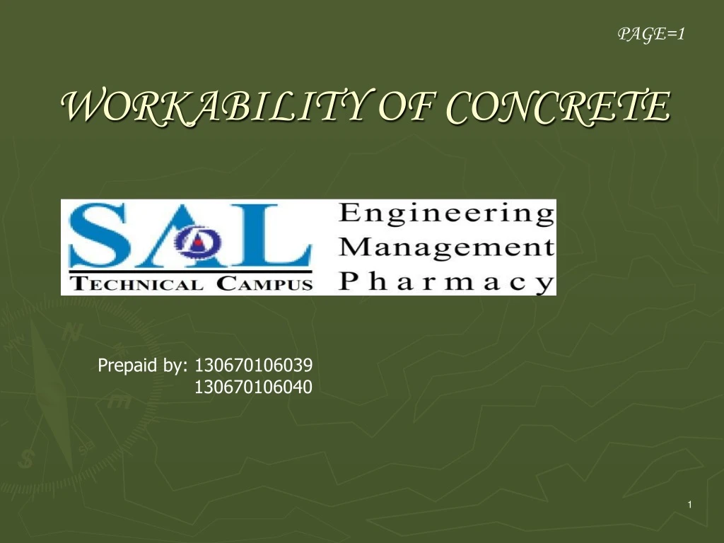 workability of concrete