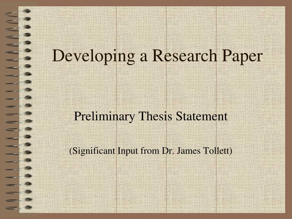 developing a research paper