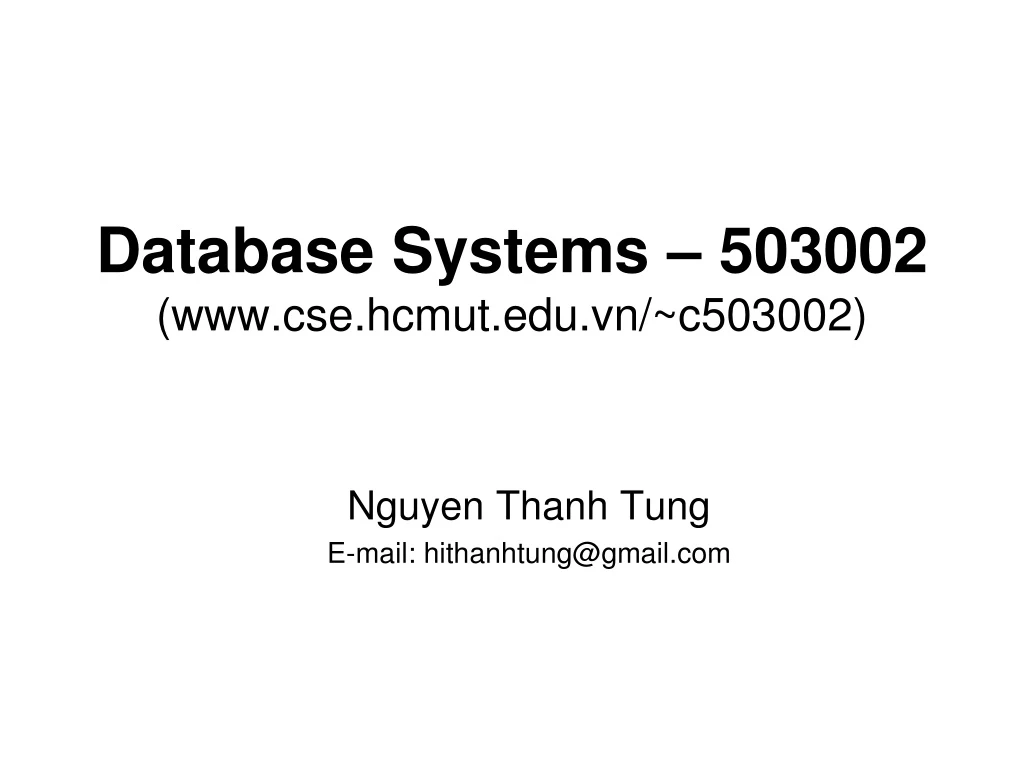 database systems 503002 www cse hcmut edu vn c503002