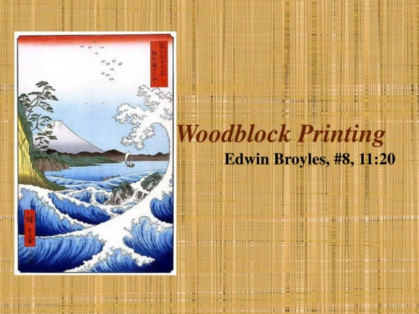 Woodblock Printing