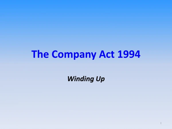 The Company Act 1994