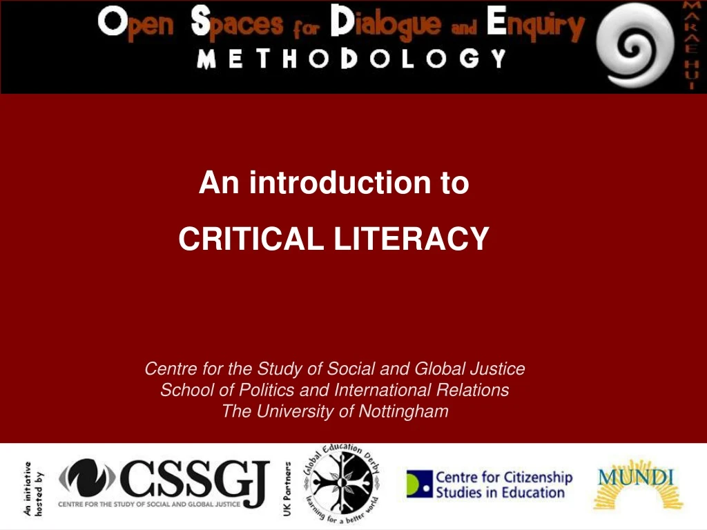 an introduction to critical literacy