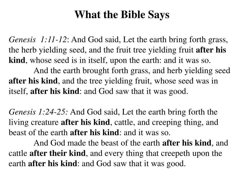 what the bible says genesis 1 11 12 and god said