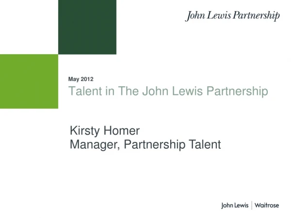 Talent in The John Lewis Partnership