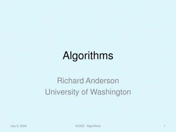 Algorithms